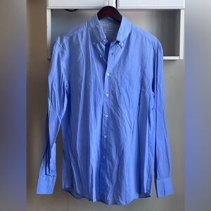 Brunello Cucinelli Basic Fit Light Gray Men’s Dress Shirt Size XXL